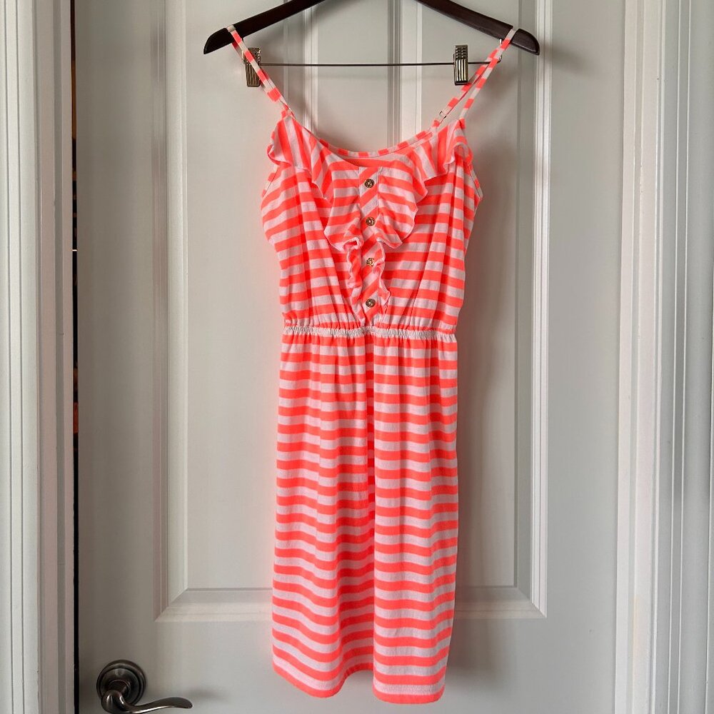 Lilly Pulitzer Neon Orange White Sundress